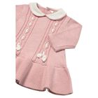 Baby Girls Pink Cable Knit Dress, 1, hi-res