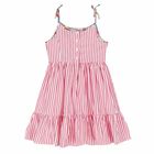 Girls Pink & White Sleeveless Dress, 1, hi-res