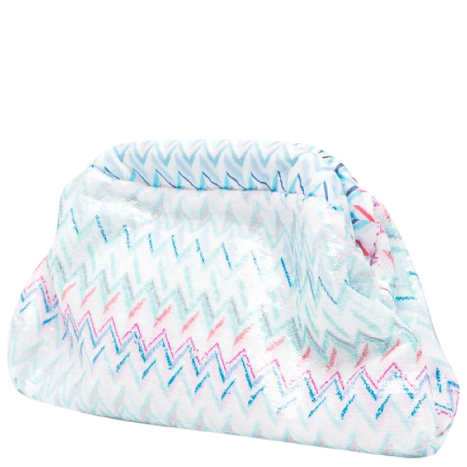 Girls Blue & White Embellished Logo Zig Zag Bag, 2, hi-res