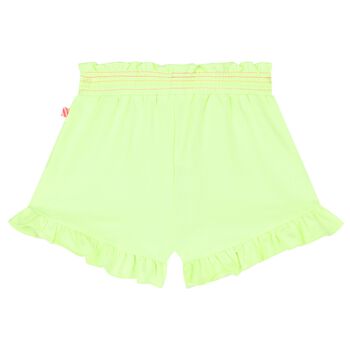 Girls Green Floral Shorts