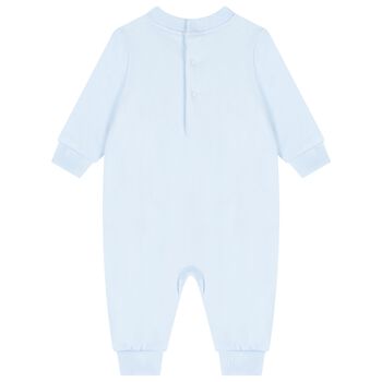 Baby Boys Blue Polo Bear Romper