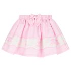 Girls Ivory & Pink Fairy Tale Castle Skirt Set , 1, hi-res