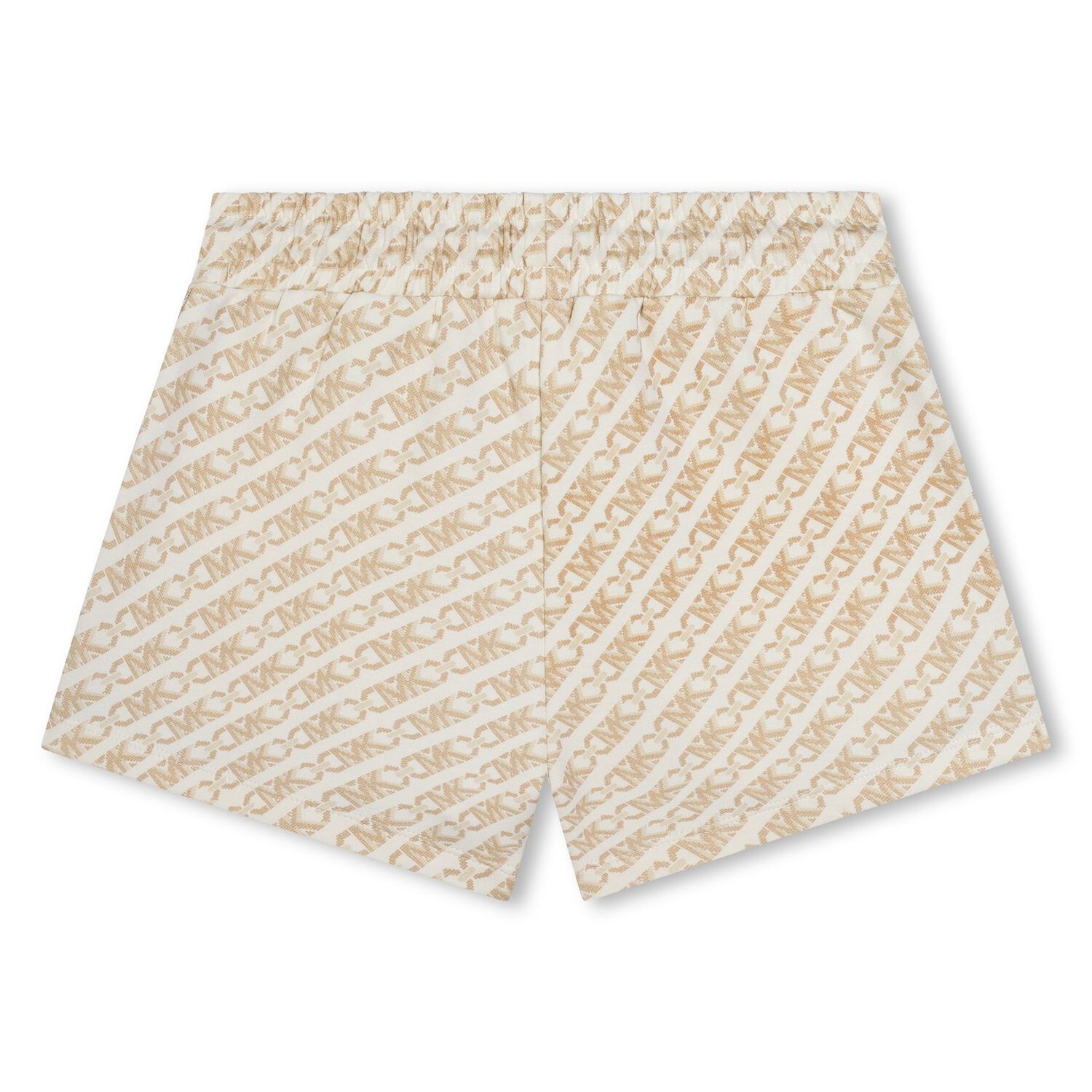 Girls Beige Logo Shorts, 1, hi-res