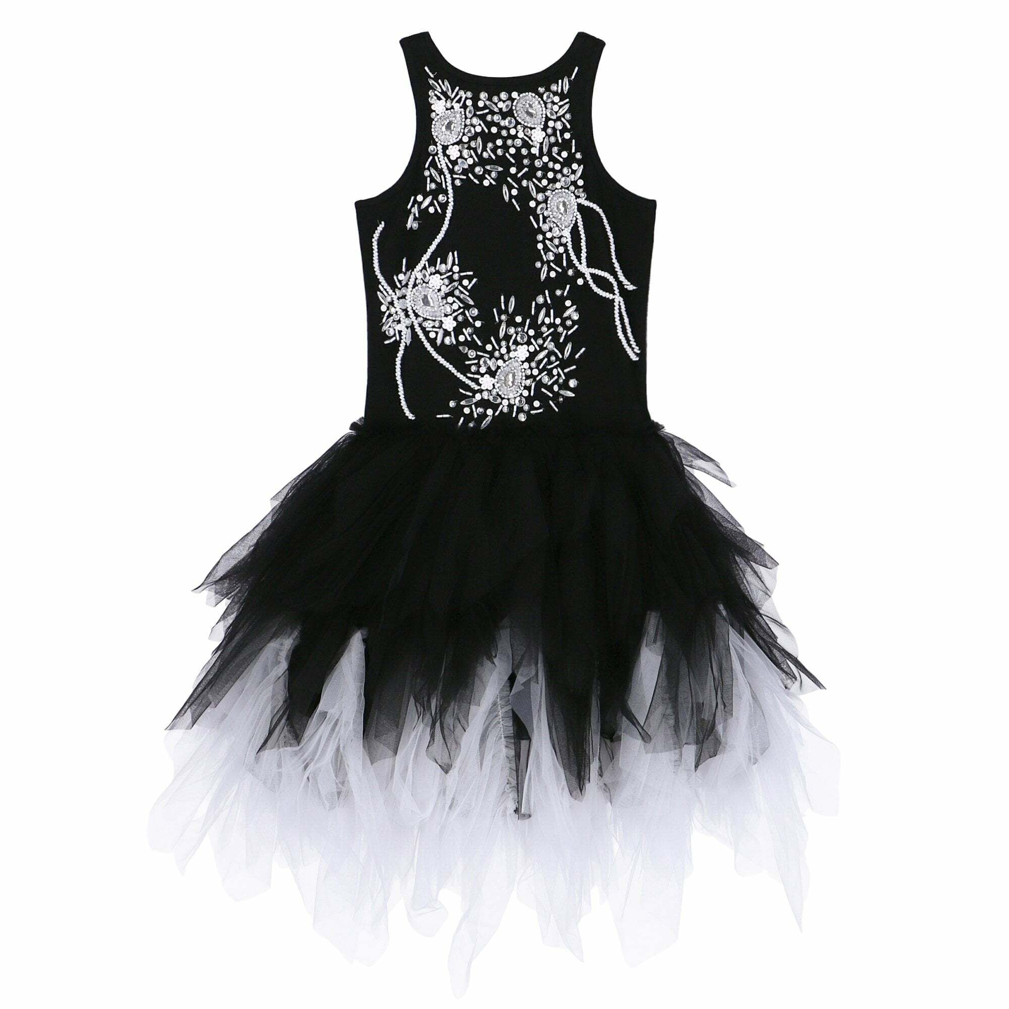 black and white tutu dress