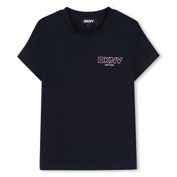 Girls Navy Blue Logo T-Shirt