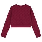 Girls Burgundy Logo Long Sleeve Top, 1, hi-res
