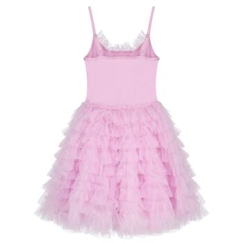 Girls Purple Embellished Tulle Dress