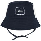 Baby Boys Navy Blue Bucket Hat, 1, hi-res