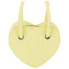 Girls Yellow Leather Heart Handbag, 1, hi-res