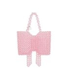Girls Pink Crystal Beads Hand Bag, 1, hi-res