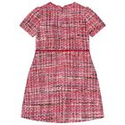 Girls Red Bow Tweed Dress, 1, hi-res