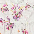 Baby Girls White Floral Dress, 1, hi-res