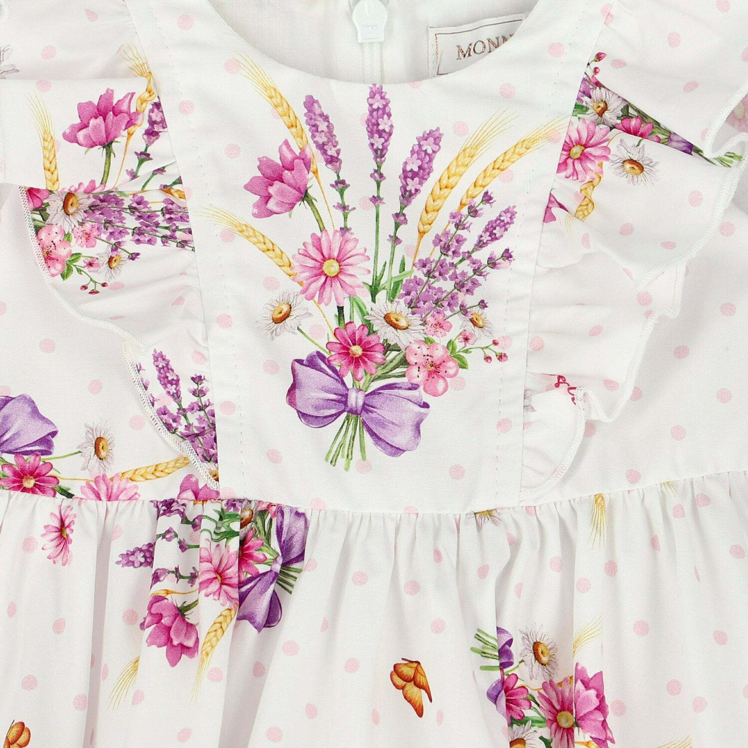 Baby Girls White Floral Dress, 1, hi-res image number null
