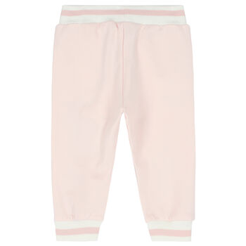 Younger Girls Pink Logo Jogger