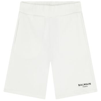 Boys White Logo Shorts