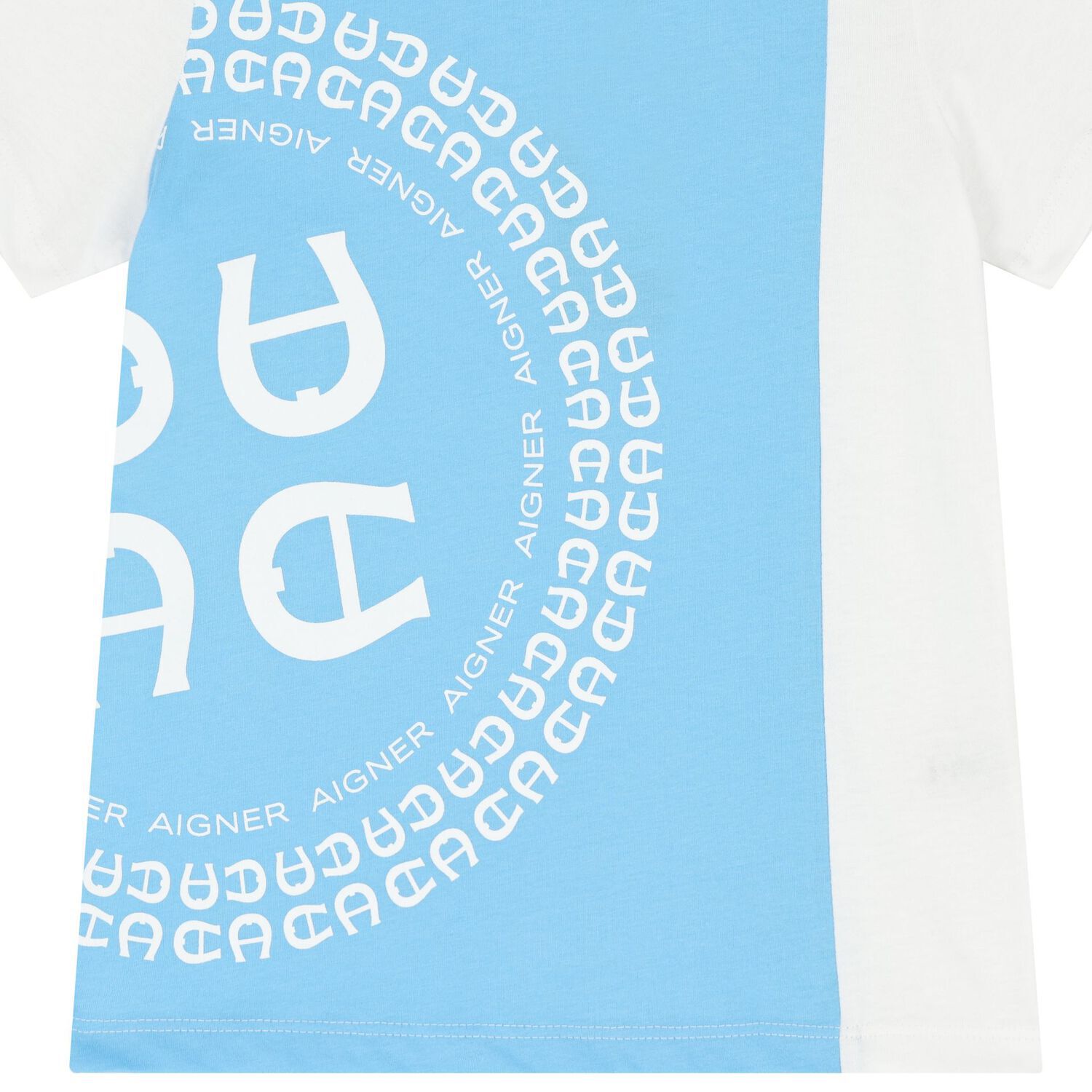 Boys White & Blue Logo T-Shirt, 3, hi-res