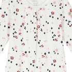 Baby Girls White Stars Babygrow, 1, hi-res