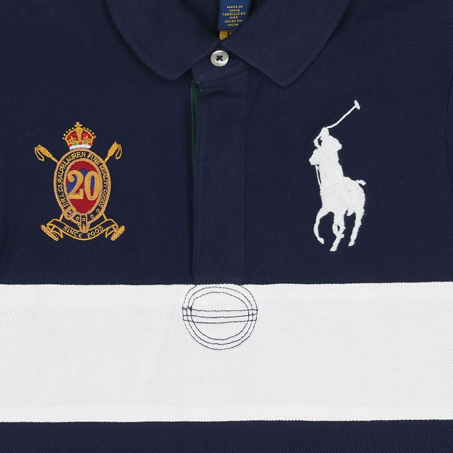 Boys Navy Blue & White Pony Logo Polo Shirt, 1, hi-res image number null