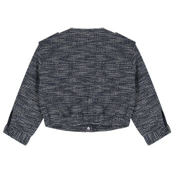 Girls Grey Tweed Cardigan