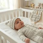 Grey Zig Zag Babygrow Set, 2, hi-res