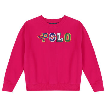 Girls Pink Logo Sweatshirt