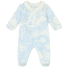 Ivory & Blue Geo Map Babygrow Set, 3, hi-res
