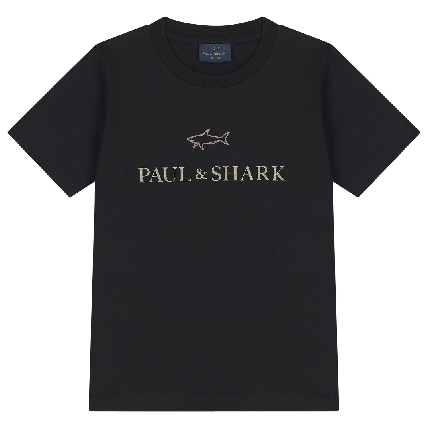 Boys Black Logo T-Shirt, 1, hi-res