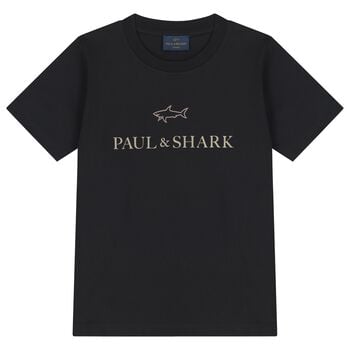 Boys Black Logo T-Shirt