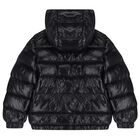 Boys Navy Blue Logo Puffer Jacket, 1, hi-res