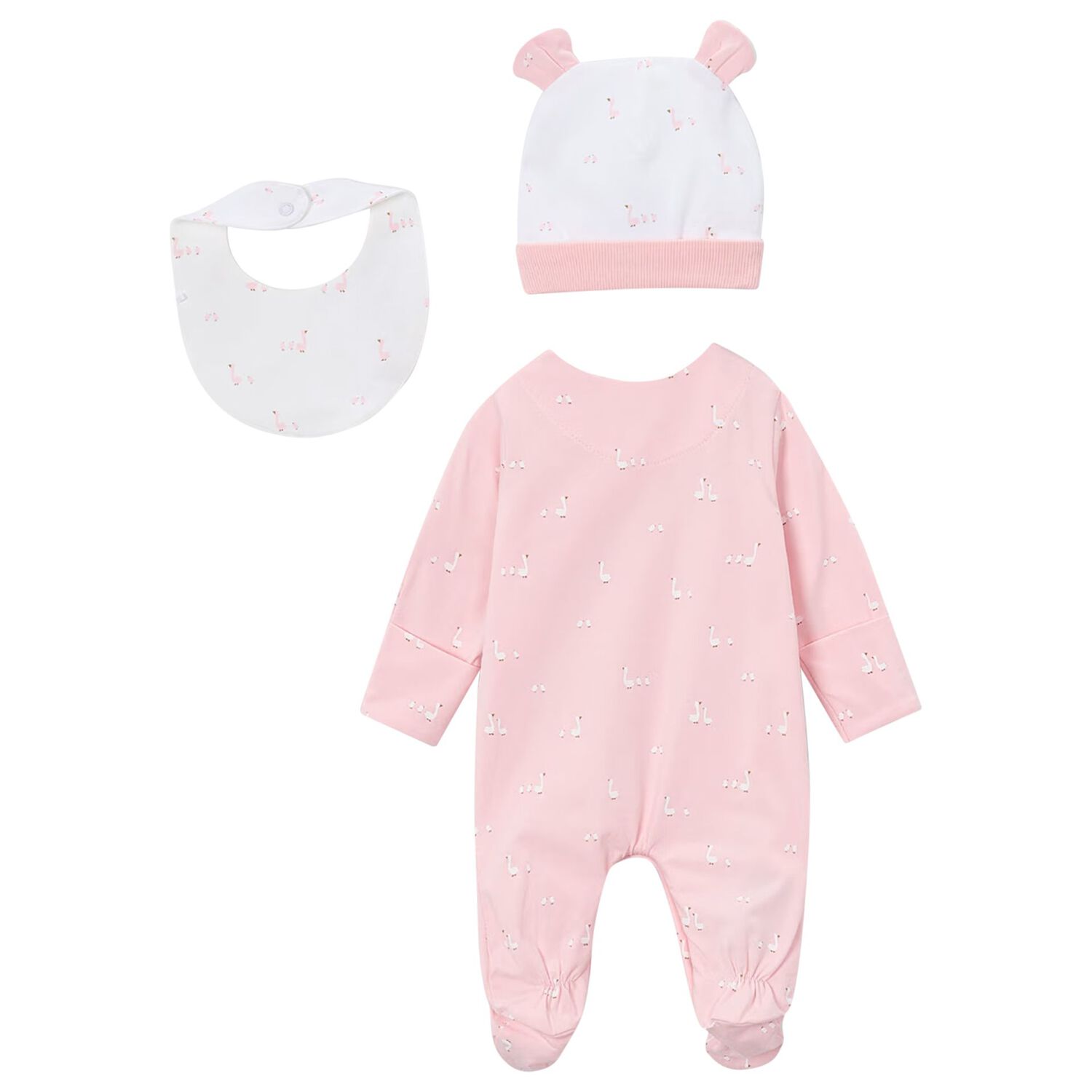 Baby Girls Pink & White Babygrow Gift Set, 4, hi-res