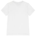 Boys White Teddy Bear Logo T-Shirt, 2, hi-res