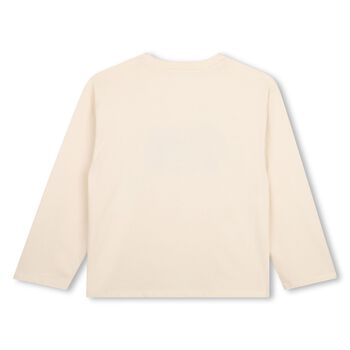 Beige Tiger & Friend Logo Long Sleeve Top