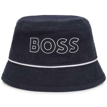 Younger Boys Navy Blue Logo Bucket Hat