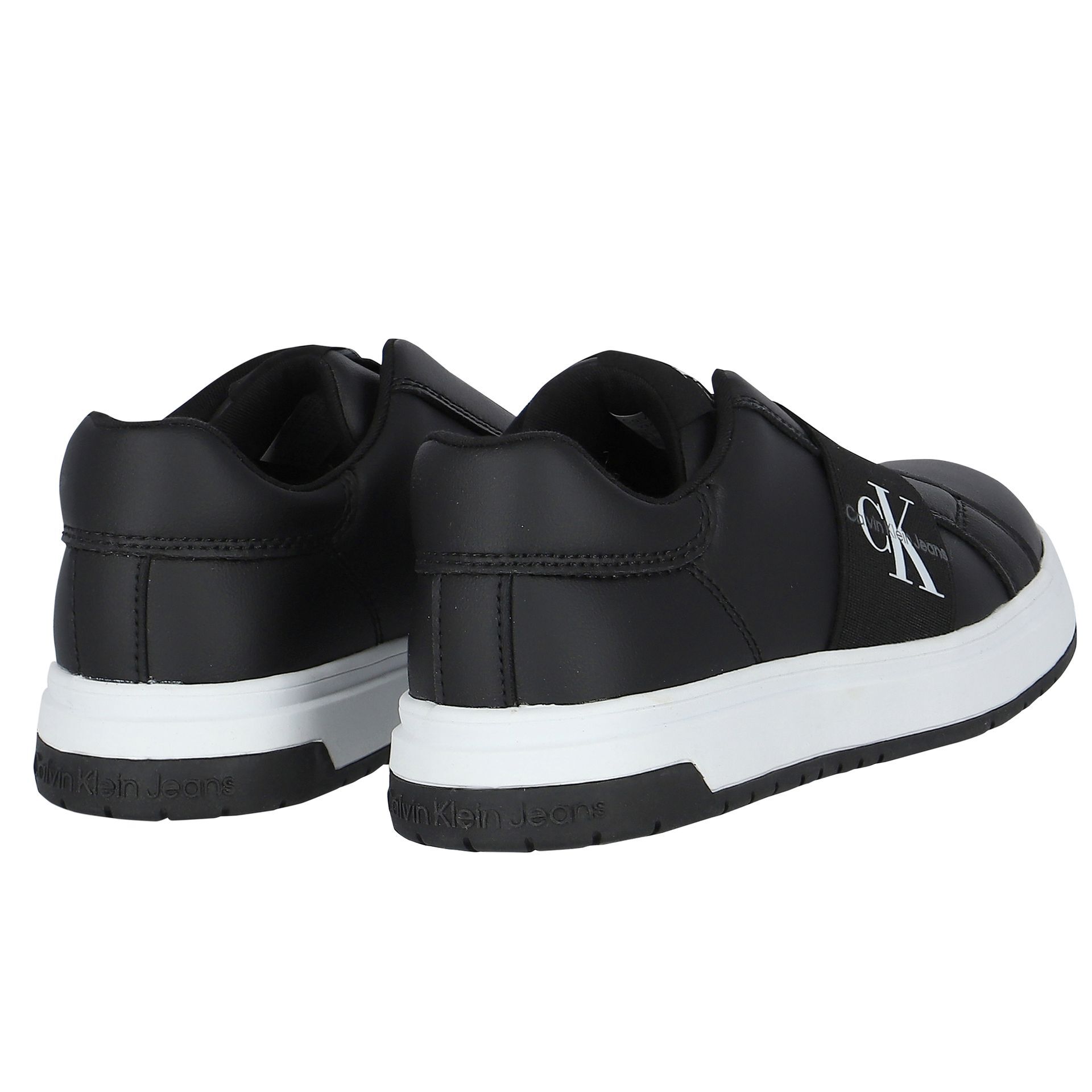 Calvin Klein Black Logo Trainers Junior Couture
