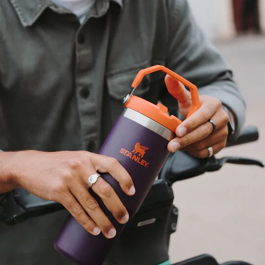 Stanley Orange & Purple Ice Flow Flip Straw Tumbler | Junior