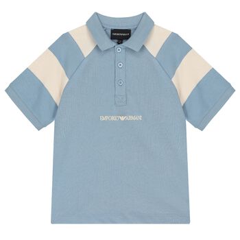 Boys Blue Logo Polo Shirt