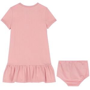 Baby Girls Pink Bear Logo Dress