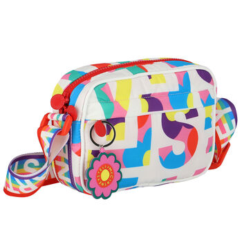 حقيبة يد بالشعار متعددة الألوان 