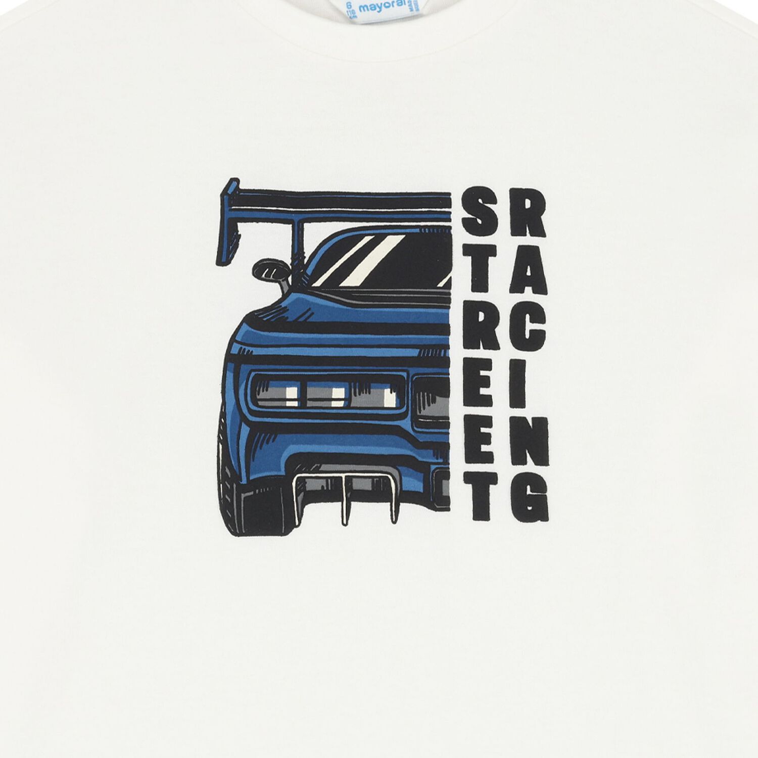 Boys White & Blue Racing Car T-Shirt ( 2pack ), 2, hi-res