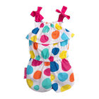 Baby Girls White Polka Dot Playsuit, 1, hi-res