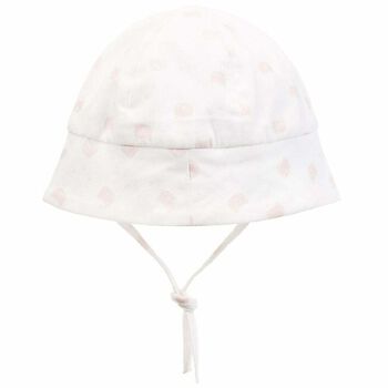 Baby Girls Pink & White Sun Hat