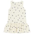 Girls Ivory Bow Dress, 1, hi-res