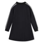 Girls Black Logo Polo Dress, 1, hi-res