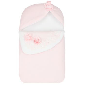 Girls Pink & White Floral Baby Nest