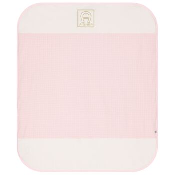 Baby Girls Pink & Gold Logo Blanket