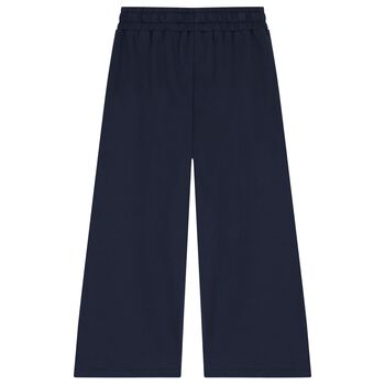 Girls Navy Blue Logo Trousers 