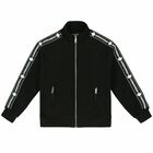 Boys Black Zip Up Top, 1, hi-res