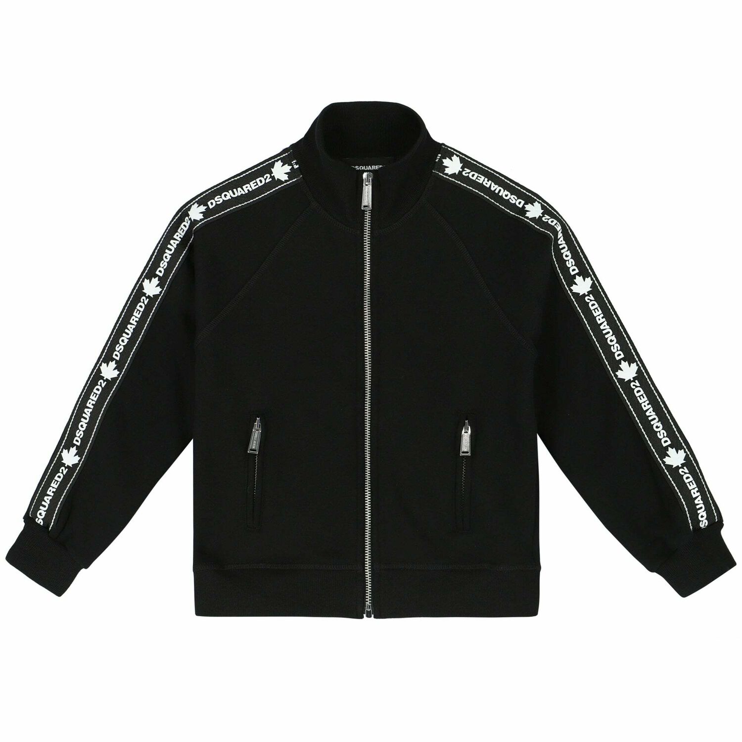 Boys Black Zip Up Top, 1, hi-res image number null