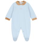 Baby Boys Blue & Beige Geo Map Babygrow Gift Set, 1, hi-res