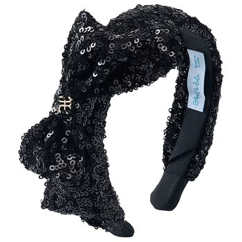 Girls Black Sequin Headband